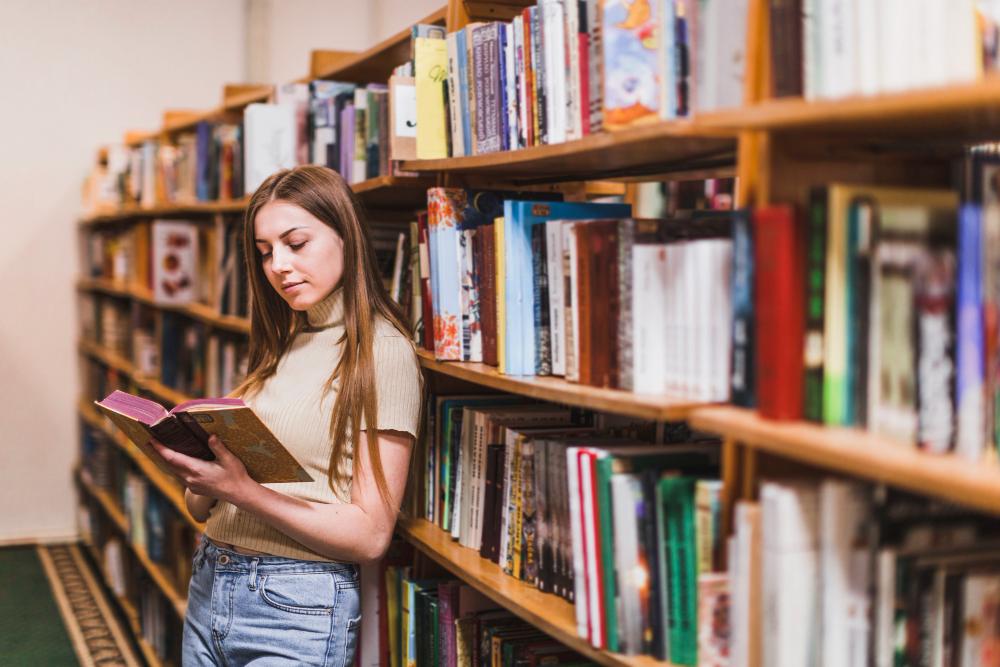 Photo of a Woman Reading a Book