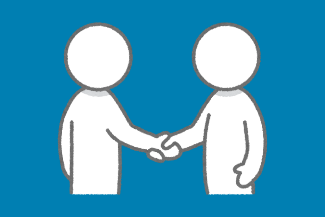 image of two people shaking hands
