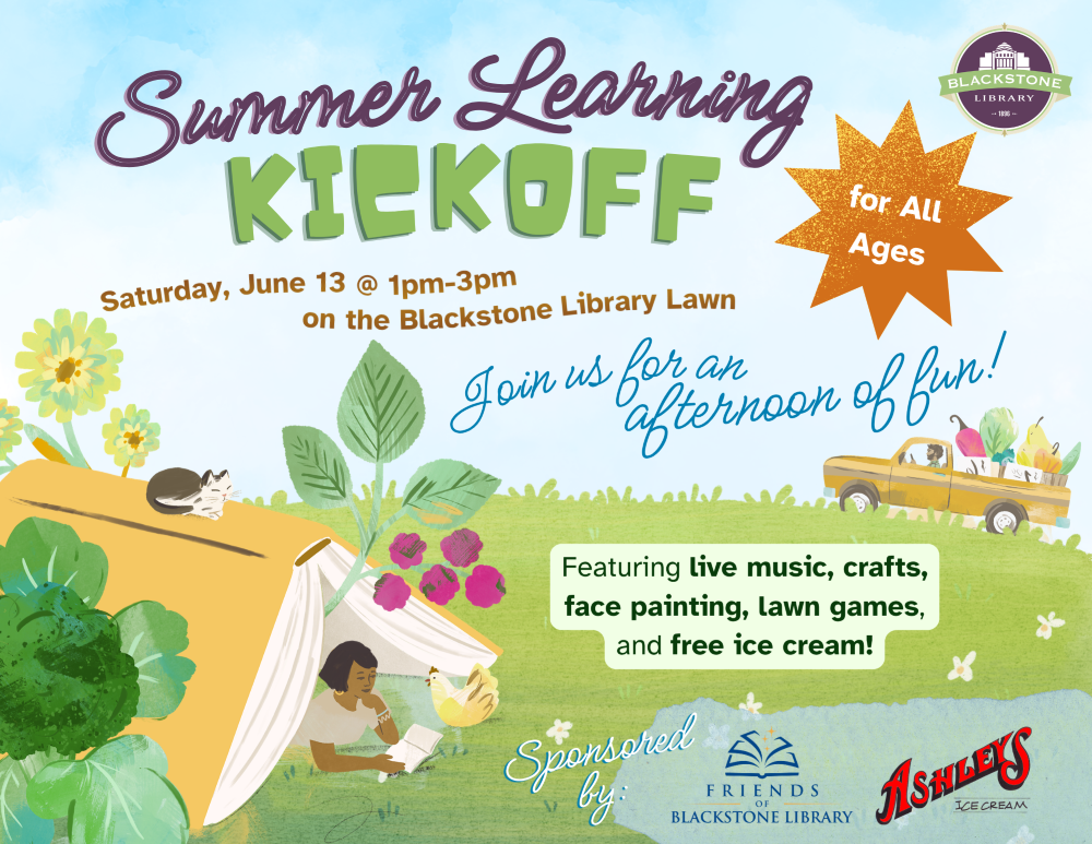 Summer Learning Kickoff 6/13 from 1-3pm