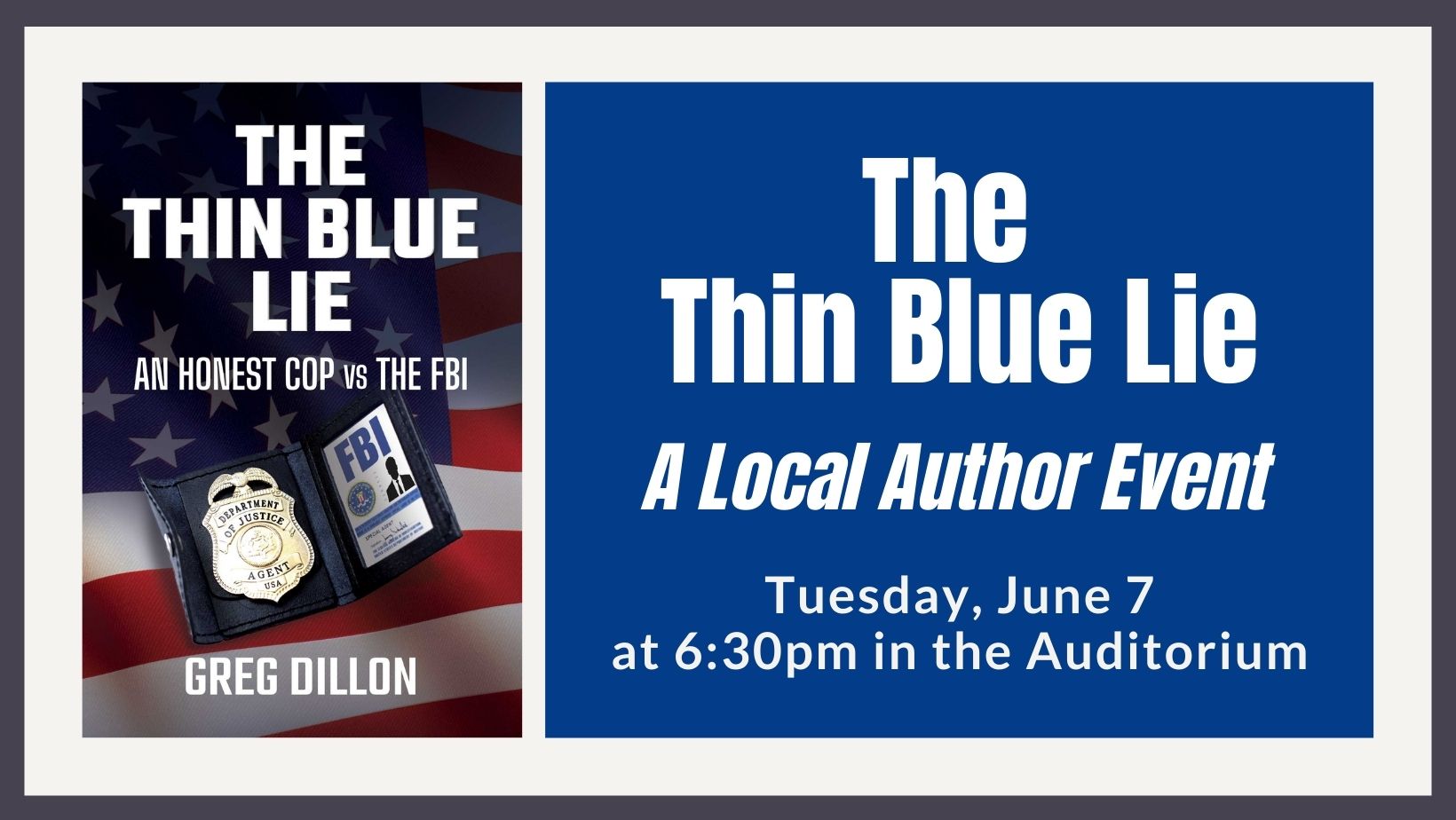 The Thin Blue Lie: A Local Author Event